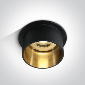 SPOT INCASTRAT BEC LED 10W BLACK-BRASS 10105D9