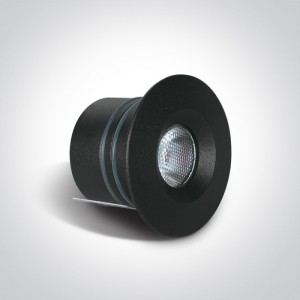 SPOT INCASTRAT LED 3W MINI NEGRU IP65 10103M