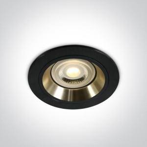 SPOT INCASTRAT BEC LED 10W BLACK-BRASS 10105ALG
