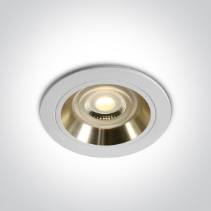 SPOT INCASTRAT BEC LED 10W RING WHITE-GOLD 10105ALG