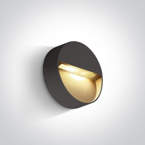 APLICA EXTERIOR LED 3W ROUND IP54 ANHTRACIT 67359