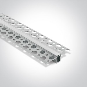  Profil LED Incastrat Trimless Rigips 2m 8mm Aluminiu Ultraslim cu Dispersor Opal- 7900TR