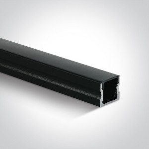  Profil LED Aparent 2m 17mm Negru cu Dispersor Negru- 7904