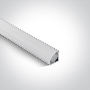  Profil LED Colt Aparent 2m 16x16mm Aluminiu cu Dispersor Opal Alb - 7908A
