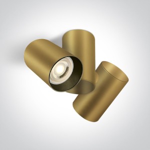 Spot Aparent Interior GU10 Dublu 2x10W, Brass, Orientabil