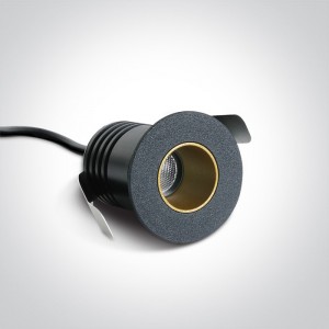 MINI SPOT INCASTRAT 2W LED BLACK-GOLD IP65 10102H