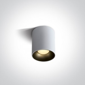 Spot Aparent Interior LED 12W Cylinder Dark, Alb