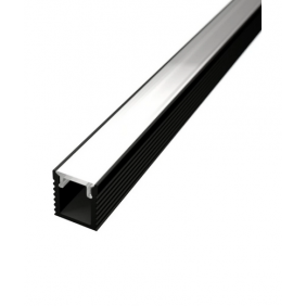 Profil Aparent Banda LED ULTRASLIM 8mm 2m Negru cu  Dispersor Opal LP601B
