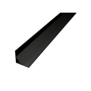 Profil LED Colt Aparent 2m 16x16mm Negru cu Disper...