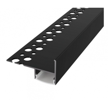 Profil LED Treapta Incastrat 2m Tile-Edge Negru cu...