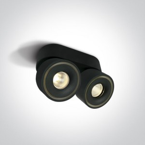 Spot Aparent Interior LED Dublu 2x8W Display, Negru
