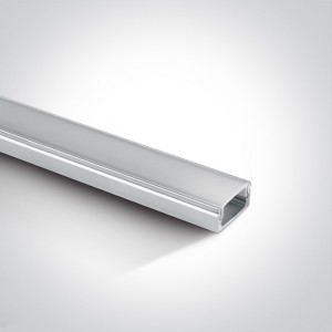  Profil LED Aparent 2m 17mm Aluminiu Alb cu Dispersor Opal -7902