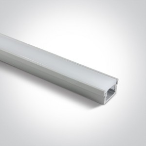  Profil LED Incastrat Pardoseala 2m 19mm Aluminiu cu Dispersor Opal IP44 - LP401